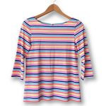 Lilly Pulitzer Women's Multicolor 3/4 Sleeve Cotton Sun Striped Waverly Top XS Photo 1