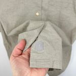 Fundamental Coast Linen Blend Short Sleeve Button Up Shirt Camp Top Beige Size S Tan Photo 5