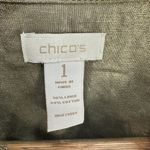 Chico's Metallic Gold Utility Vest Womens 1 Medium Sleeveless Linen Blend Glam Photo 1