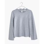 Madewell Light Blue Sweater with Lace-Up Back Photo 3