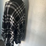 Ava & Viv  Black and White Plaid Poncho Photo 4