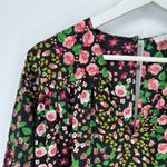 Topshop  Nordstrom Floral Long Sleeve‎ Belted Midi Dress Size 2 Photo 4