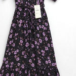 Saltwater Luxe  Nordstrom Black Floral Dark Cottagecore Indie Femme Maxi Dress L Photo 0