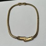 Swavorski Swarovski Swan Signed Black Enamel / Crystal Rhinestone / Gold Tone Necklace Photo 4