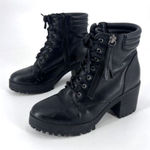 Truffle Collection Women's Faux Leather Round Toe Ankle Boots Black Size 7.5 Photo 0