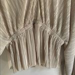 Cream Blouse with V Photo 3