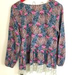 Matilda Jane  Woman’s XS Floral Top Once Upon A Time Lace & Tassels Photo 6
