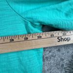 Belle Kim Gravel Ruched Sleeve Top Womens M Teal Green Casual Boho Minimalist Size M Photo 8