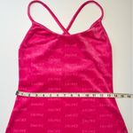 SKIMS KIM KARDASHIAN Hot Pink Velour Logo Mini Dress Photo 11