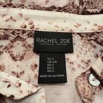 Rachel Zoe Pink Sleeveless Top Snakeskin Sheer Button Up Collared Reptile Edgy Photo 4