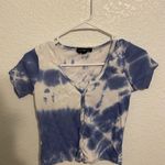 TJ Maxx Blue Tie Dye Crop Top Photo 0