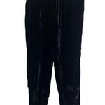 Rebecca Taylor Black Velvet Jogger Track Pants Tie Waist Size 2 Photo 0
