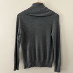 Charter Club  100% Cashmere Ribbed Cowl Neck Sweater Gray Medium Photo 2