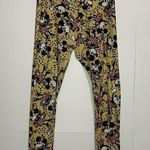 LuLaRoe Tall Curvy Mustard Yellow Disney Leggings Minnie Mouse Photo 0