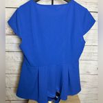 Allegra K  Royal Blue Peplum Blouse Photo 1