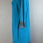 Coolibar Womens Oceanside Tunic Dress M Medium Turquoise 3/4 Sleeve UPF 50+ Photo 3