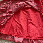 Ann Taylor  Tiered Full Body Maxi Skirt Size Medium Bright Red Pattern Like New Photo 6