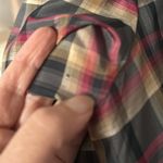 ECI New York Silk Retro Plaid Double Breasted 3 Quarter Sleeve Tie Belt Size 2 Photo 11