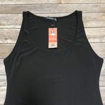 Boohoo Black Sleeveless Scoop Neck Plus Double Slinky Bodysuit NWT 14 RUNS SMALL Photo 1