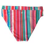 Next NWT Women’s Tavarua High Waist High Leg Bold Colorful Stripe Swim Bottom LG Pink Photo 1