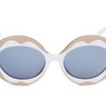 Marni 53mm Round flower Sunglasses ice beige White Photo 0