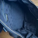 Tory Burch Bombe T Black Leather Double Handle Satchel Photo 7