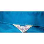 Vanity Fair VTG House Coat Womens 42 Blue Velour Stripe Thick Warm Zip Up Robe Photo 12