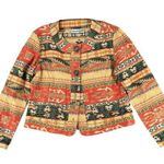Chico's Chico’s Southwest Tapestry Blazer Jacket 1 Boho Aztec Silk Blend Cotton Blend Photo 0