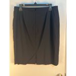 Lafayette 148 NY Pencil Skirt Size Black Wool Minimalist Preppy Office Photo 2