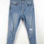 Levi's LEVI’S Light Wash High Rise Ripped Button Fly Wedgie Skinny Jeans, Size 30 Photo 0