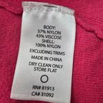 Tracy Reese Vintage  Fuscia Pink Black Sheer Lace Cropped Knit Sweater M Photo 7