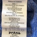 prAna indigo/royal blue “Tori” yoga capris with cut-out hems in size Small. EUC Photo 8