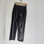 Madewell  the perfect vintage straight jean Black Faux Leather Pants Size 25‎ Photo 1