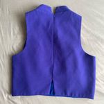 Black Halo - Elegant Blue Women's Crop Top - Size 2 Center Back Hidden Zipper Photo 5