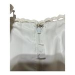 Vintage 70s White Lace Empire Waist Flower Dress Maxi Wedding Prairie Boho XS Photo 8