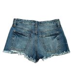 Free People Rock Denim Uptown Short Size 26 Button Fly Jean Shorts Raw Hem Photo 3