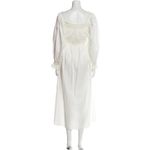 Doen Catrinette White Smocked Square Neck Puff Balloon Long Sleeve Midi Dress S Photo 11