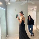 Black and Silver studded prom dress Size 6 Photo 1