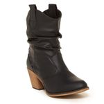 Charles Albert  Ankle Boots Sz 6 Western Cowboy Black Heels Pull On Photo 2