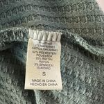 Chaser Winter Pine Teal Blue Thermal Waffle Knit Henley Pullover Women's Small Photo 7