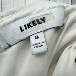 Likely  Women's US 8 White Floral Sequin Reese Dress Mini Bodycon Sleeveless Photo 12