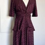 ALC Frank A.L.C Woman Avi Twist-front Silk-jacquard Peplum Photo 4