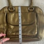 Tignanello Metallic Gold Bronze Pebble Leather Shoulder Bag Photo 9