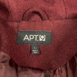 Apt. 9  Quilted Hooded Wool Jacket Women's Burgundy Wine Snap Button, Pockets - L Photo 5