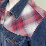 Gap X Pendleton icon denim jean jacket with plaid detail ladies medium Photo 4