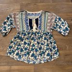 Gibson Latimer  Women’s Multiprint Tunic Top - Size Small Boho Casual Made in USA Photo 1