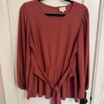 Ava James  3/4 Sleeve Cinched Waist Top Photo 0
