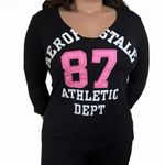 Aeropostale Vintage Y2K 2000s Black V neck Photo 0