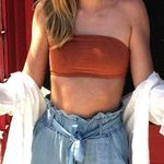 Aerie faux suede bandeau bralette top Brown Photo 6