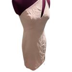 BCBGMAXAZRIA  Cross Front Cutout One Shoulder Asymmetric Mini Dress Pink NWT 2 Photo 4